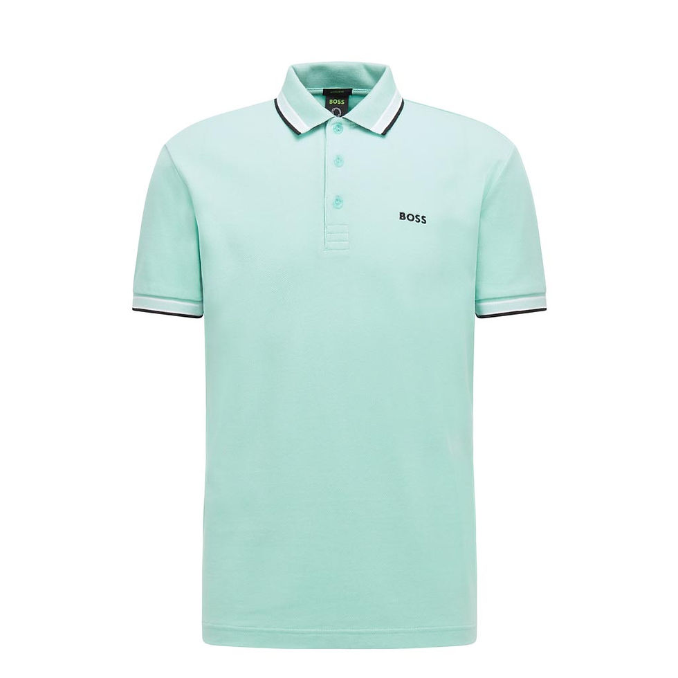 HUGO BOSS Mens Cotton Polo Shirt Green