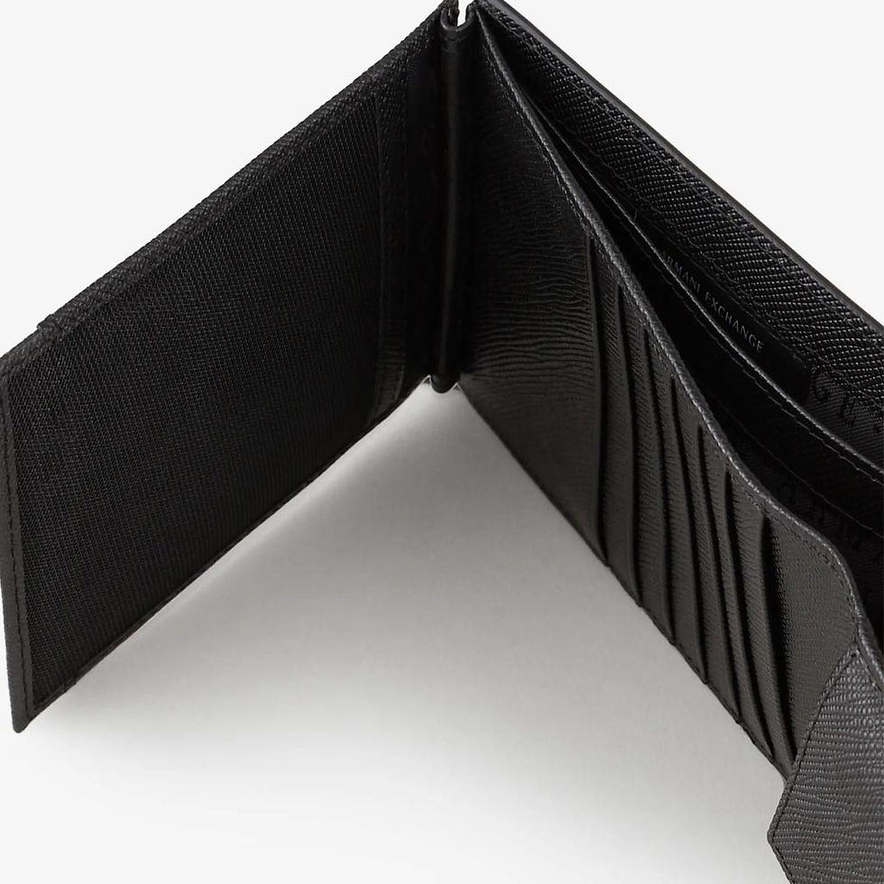 Thumbnail: ARMANI EXCHANGE Tri-fold Credit Card & Coin Wallet Black
