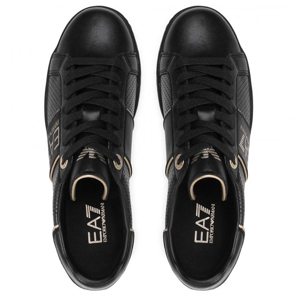 Thumbnail: EA7 EMPORIO ARMANI Mens Classic Sneakers Black/Gold 20B