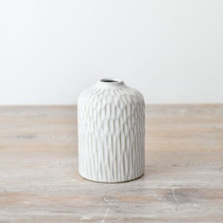 Cathy Cream Glazed Bud Vase
