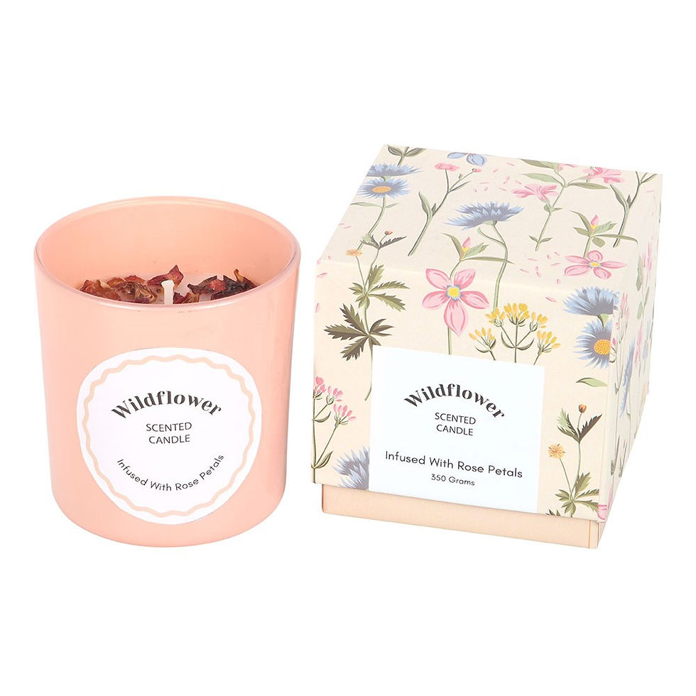 Thumbnail: Wildflower Candle with Rose Petals