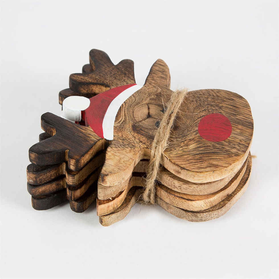 Rudoph Wooden Coasters