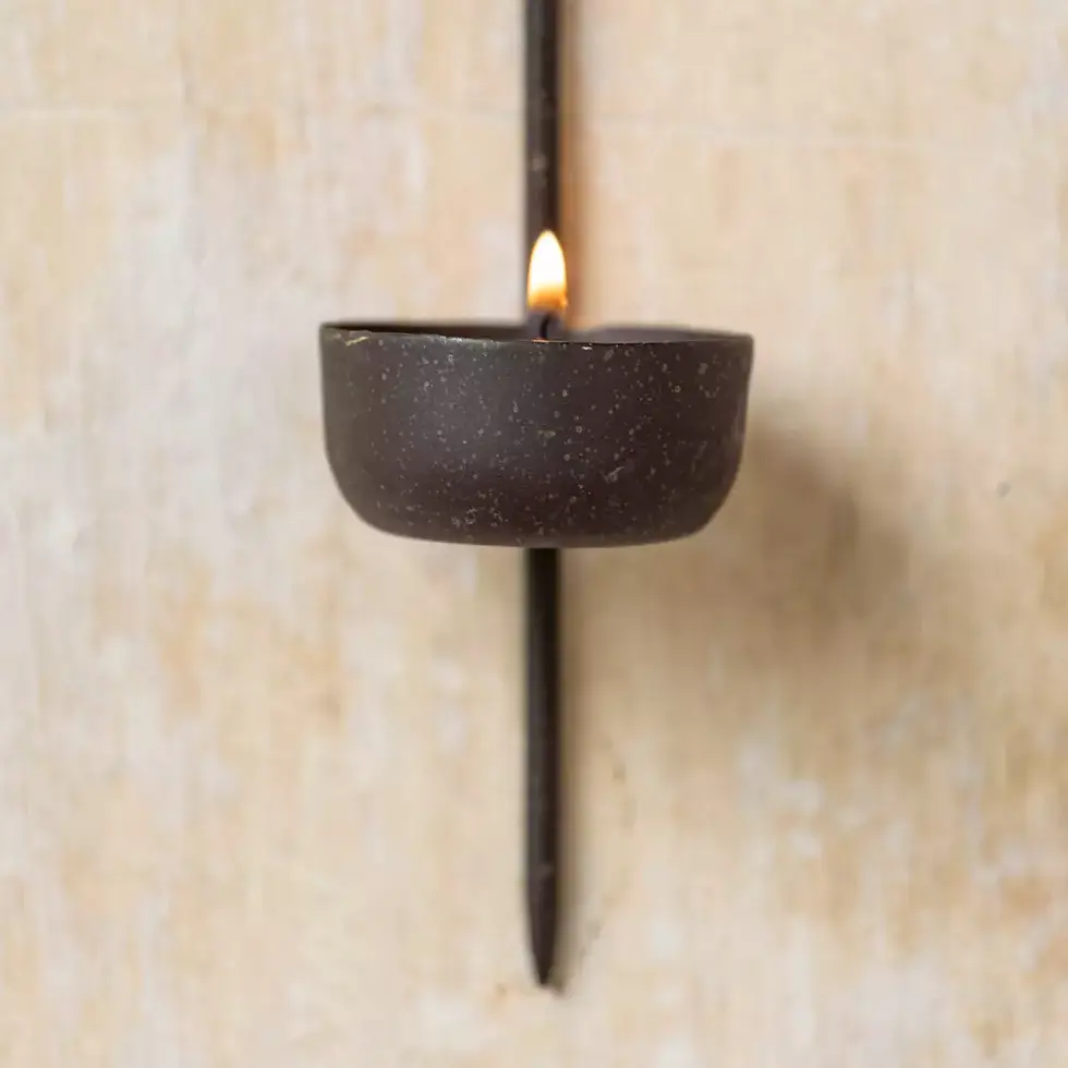 Black Iron Hanging Tealight Holder