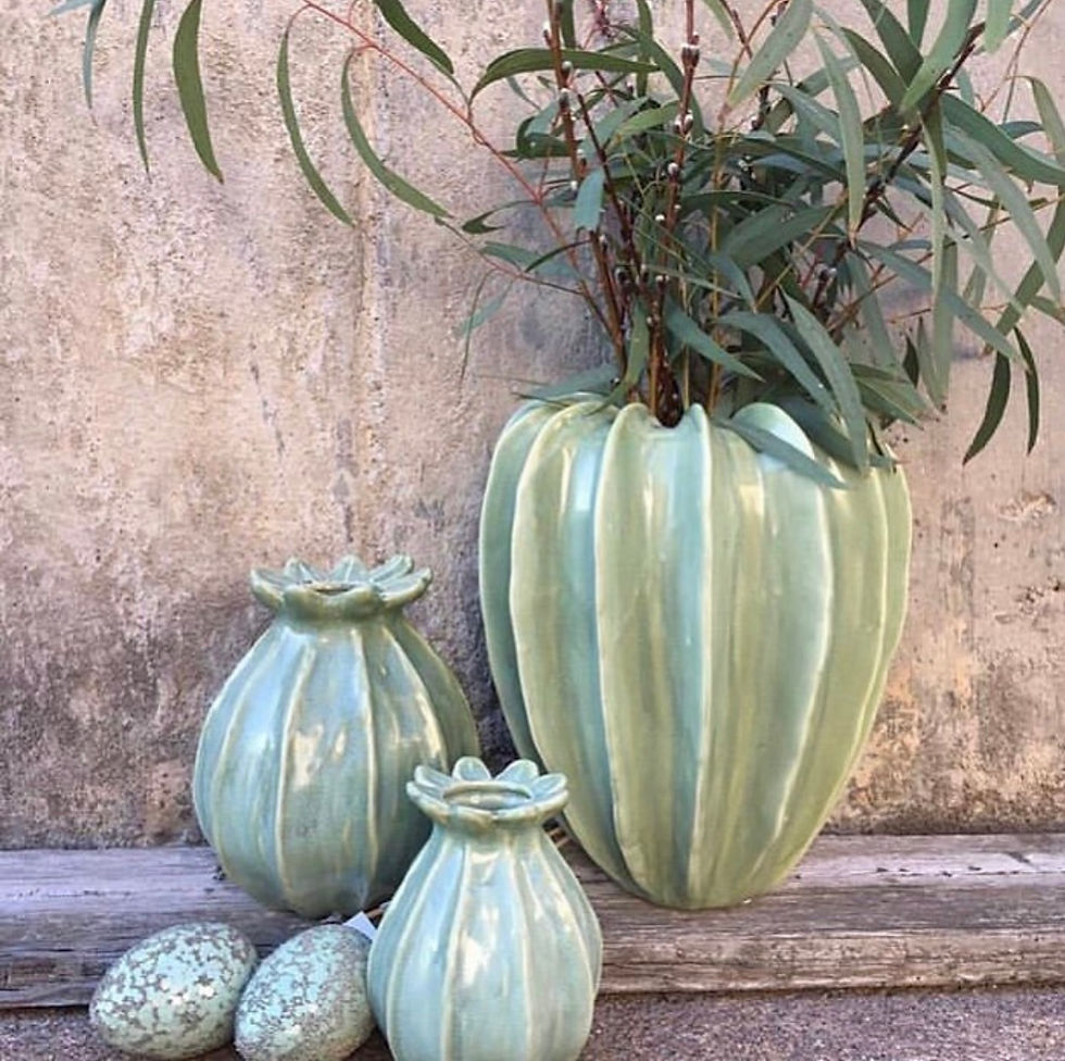 Thumbnail: Lillan Green Poppy Seed Bud Vase