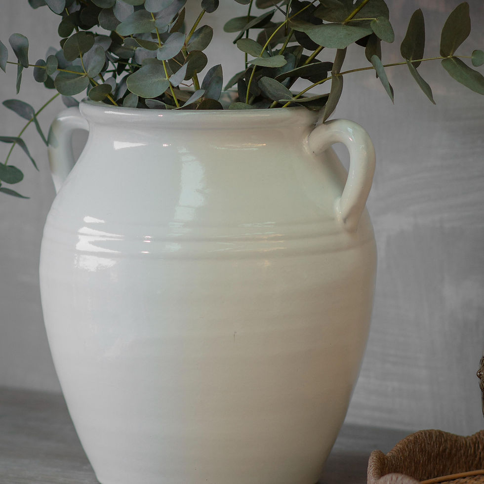 Stanton Chalky White Terracotta Vase