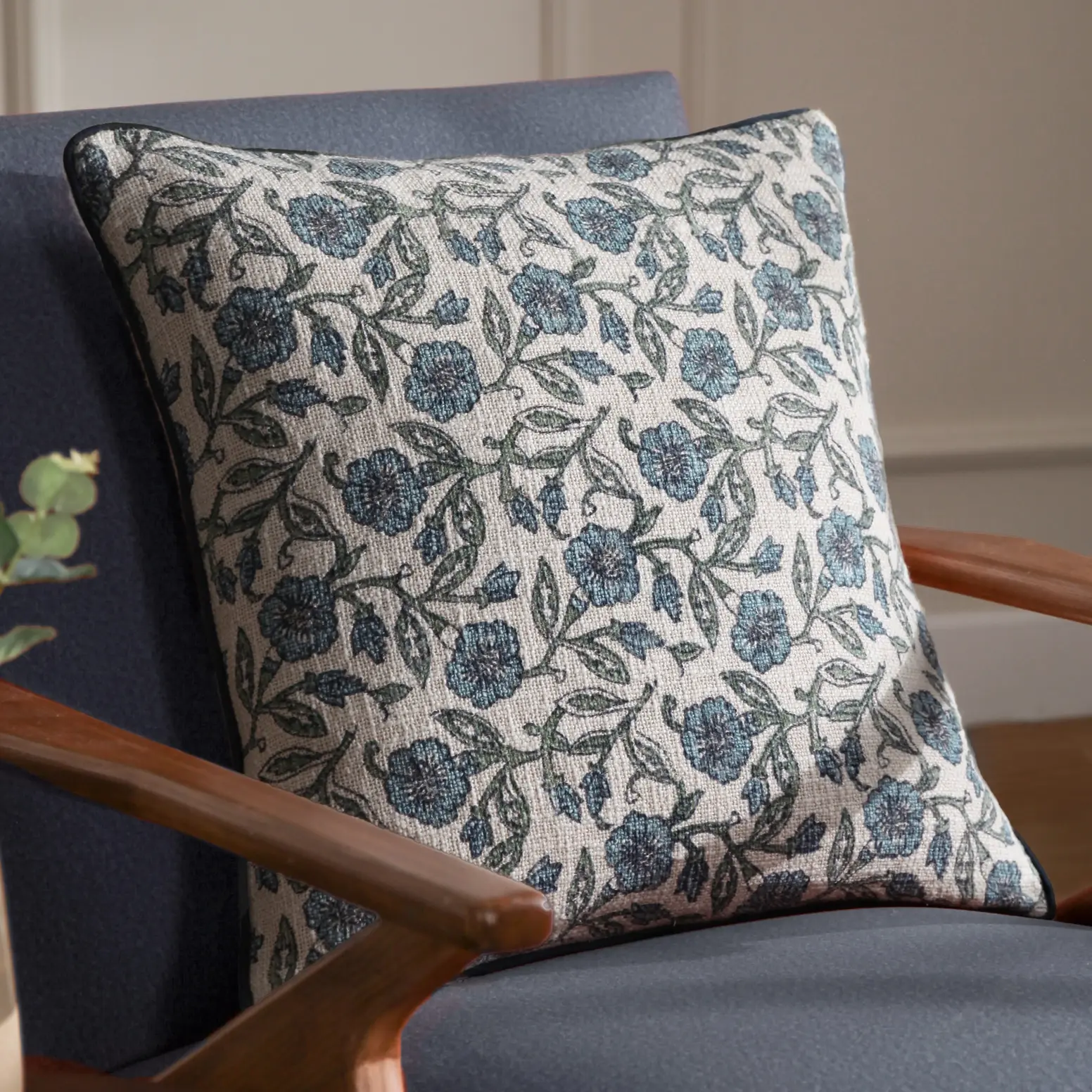 Clarice Blue Floral Cushion