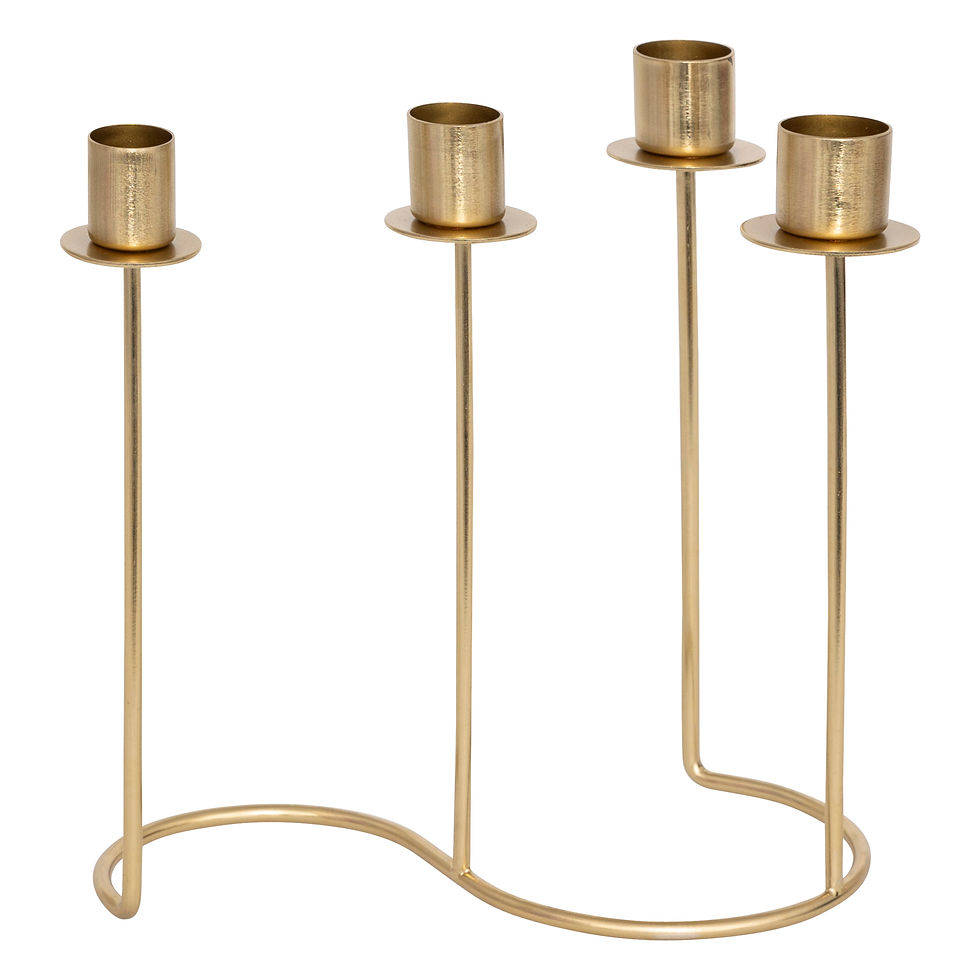 Thumbnail: Gold Swirl Dinner Candle Holder