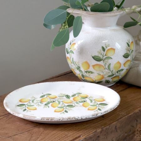 Lemon Blossom Ceramic Tray