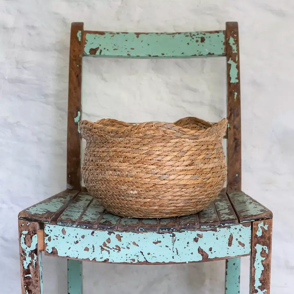 Thumbnail: Seagrass Basket Planter With Frill Edge