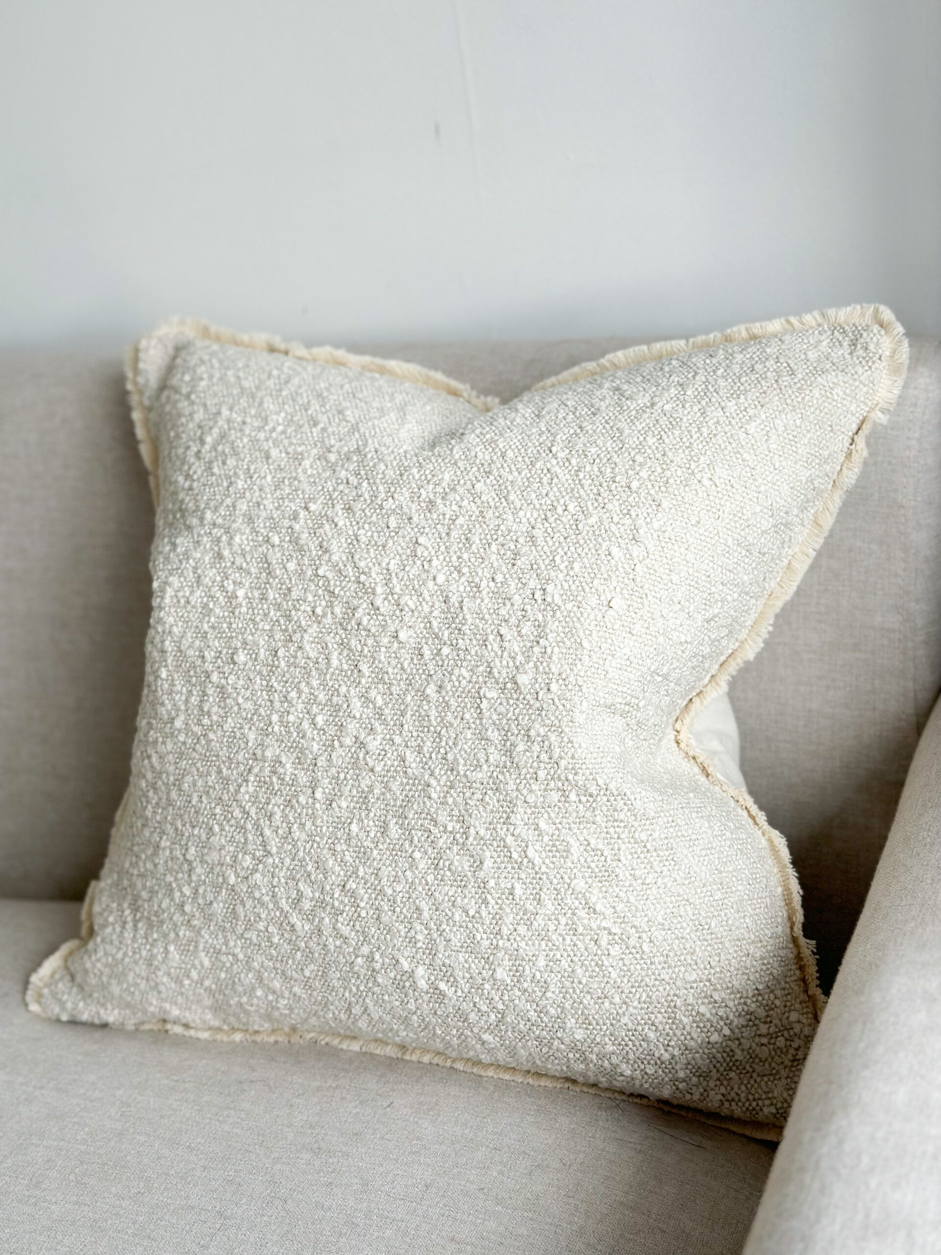 Mia Cream Boucle Cushion 45 x 45