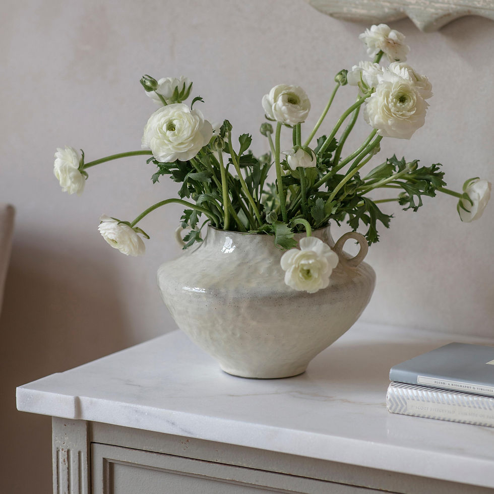 Tilly Cream Vase with Handles