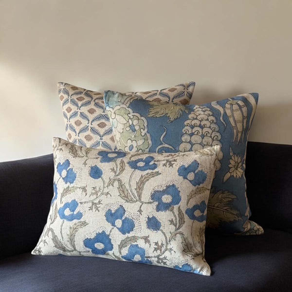 Theale Blue Poppy Cushion