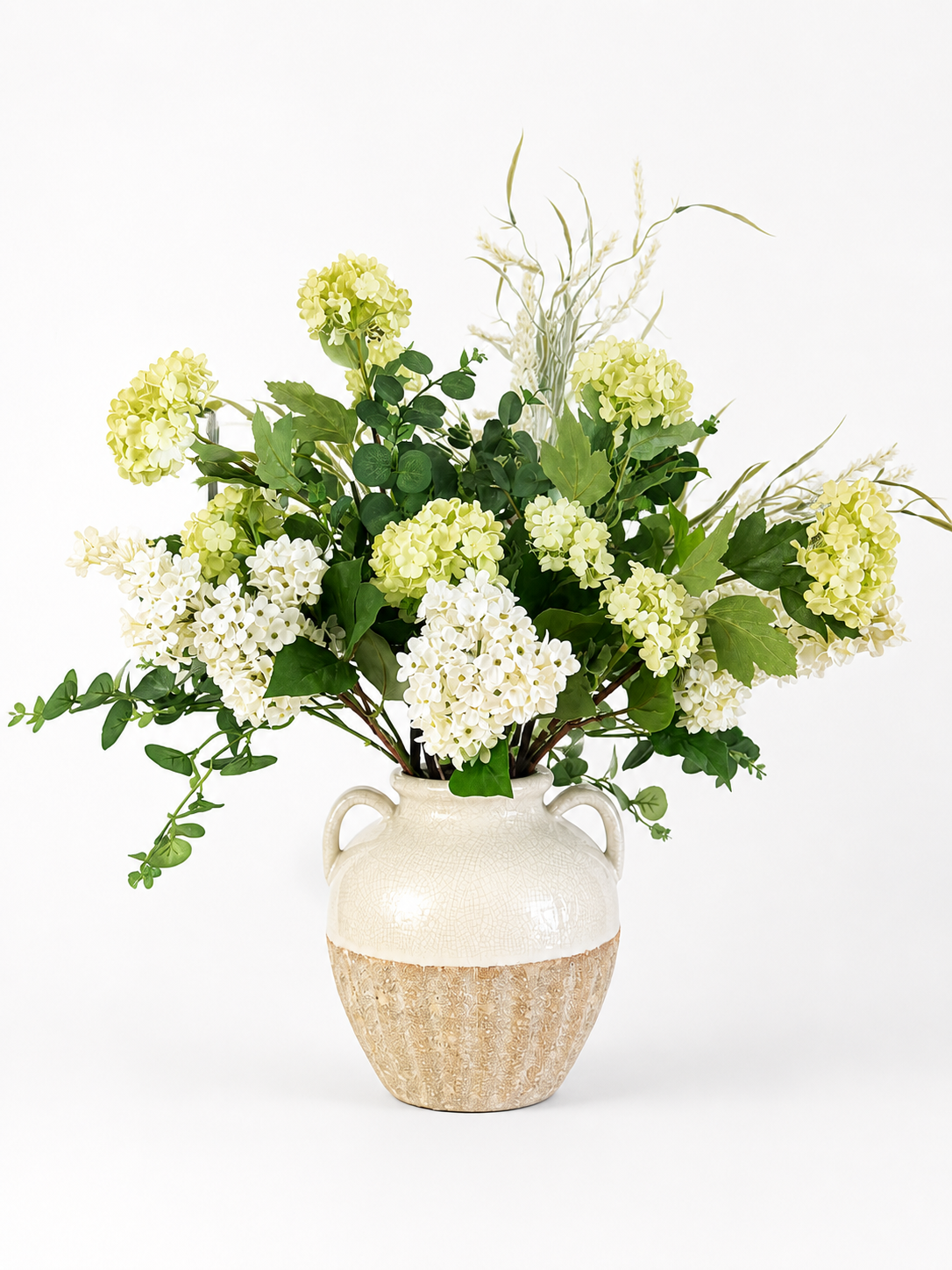 Faux Viburnham And Lilac Arrangement