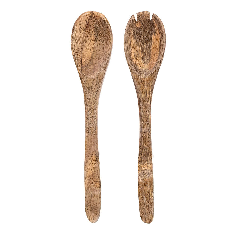 Handcrafted Wooden Salad Set Fork and Spoon