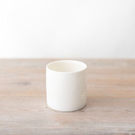 Thumbnail: white butterfly cut-out tealight holder