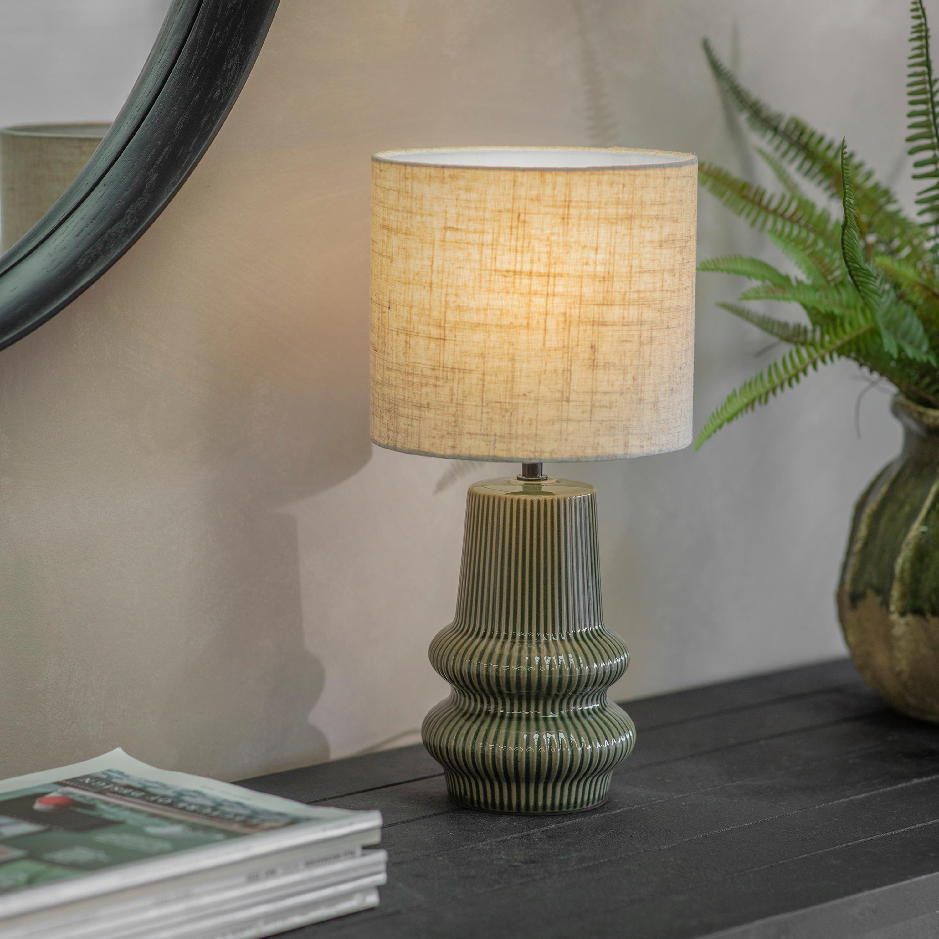 Burnham Olive Green Table Lamp