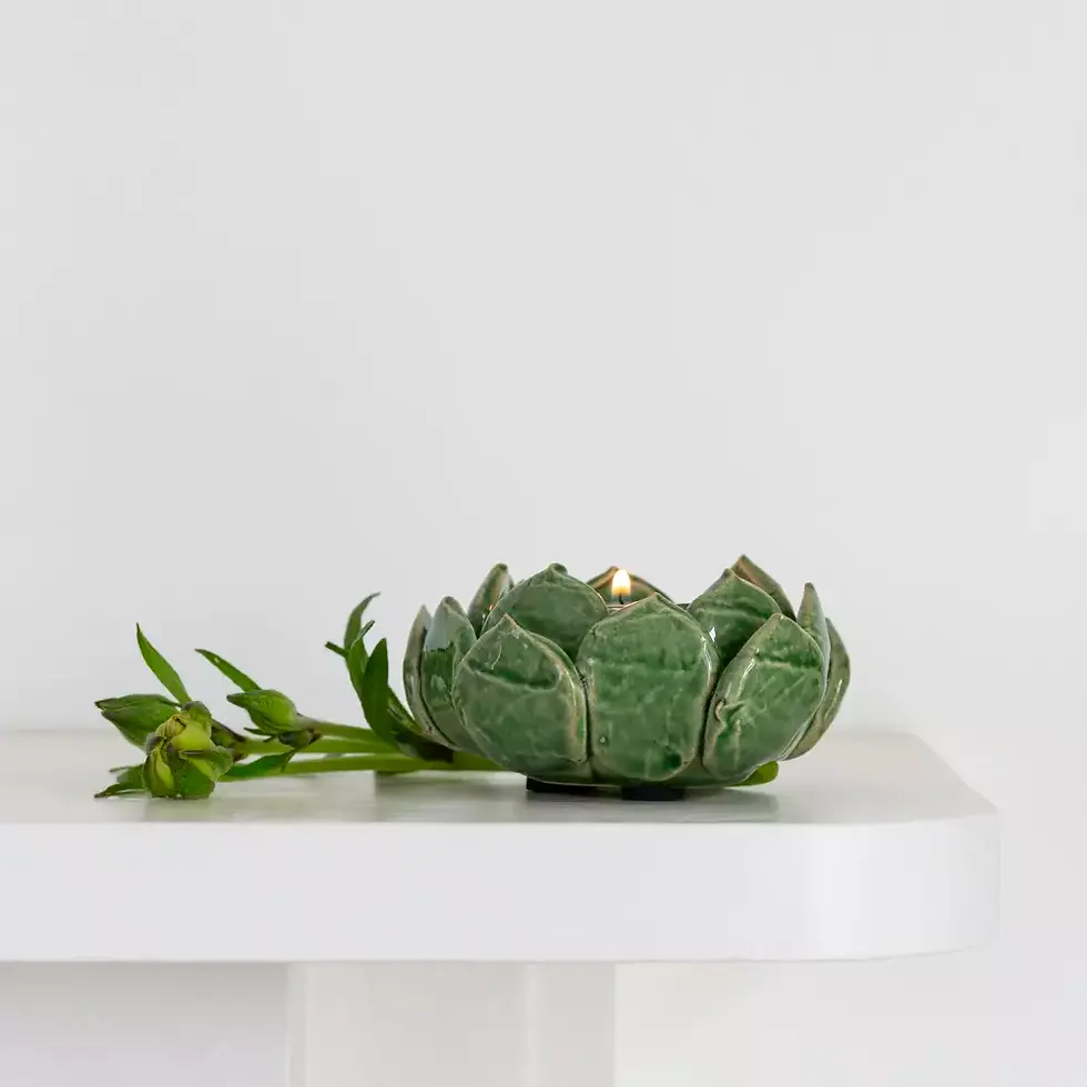 Green Artichoke Tealight Candle Holder