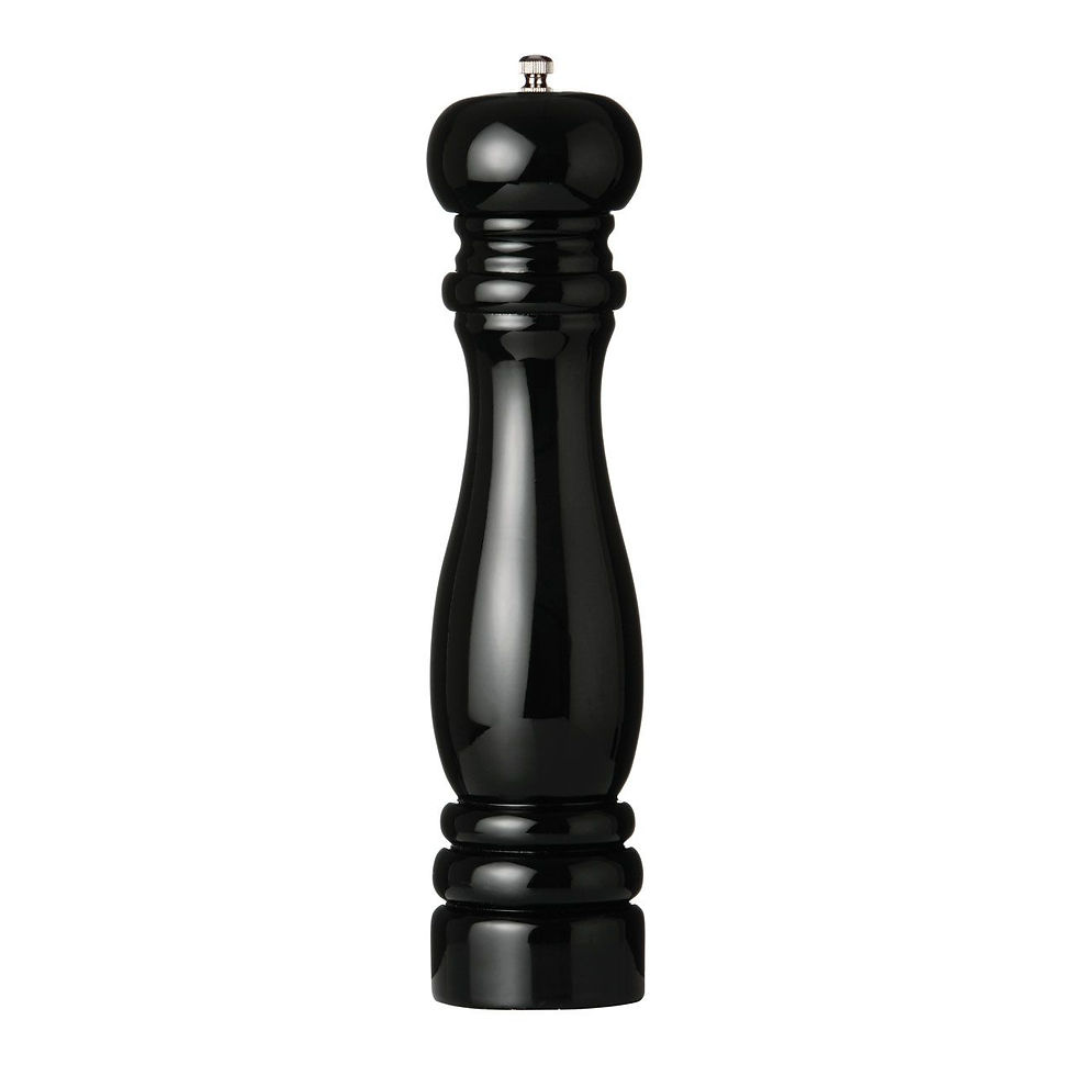 BLACK HIGH GLOSS PEPPER MILL