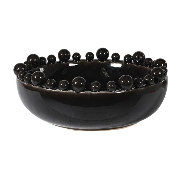 black bobble edged bowl