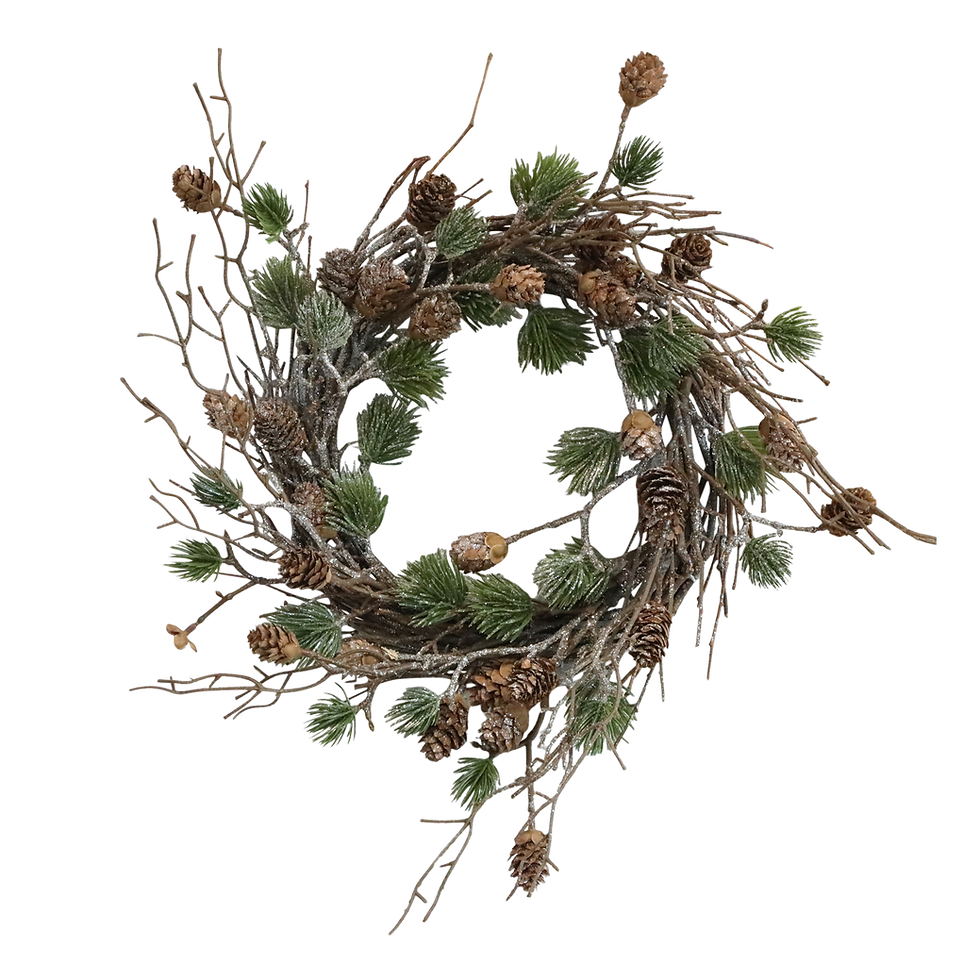 Fleur Cedar Wreath with Pinecones
