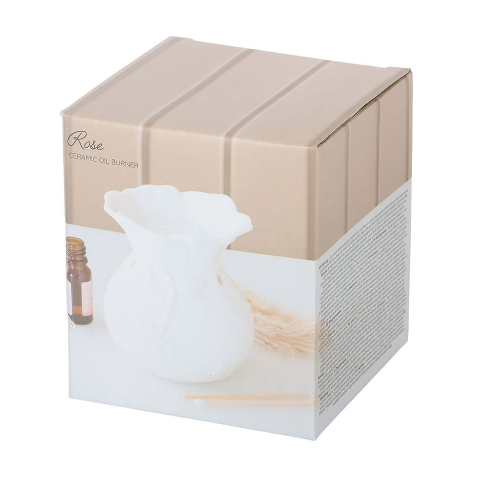 White Rose Ceramic Wax Burner