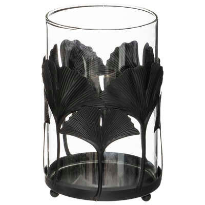 Thumbnail: Black Petal Leaf Candle Holder in 2 Sizes