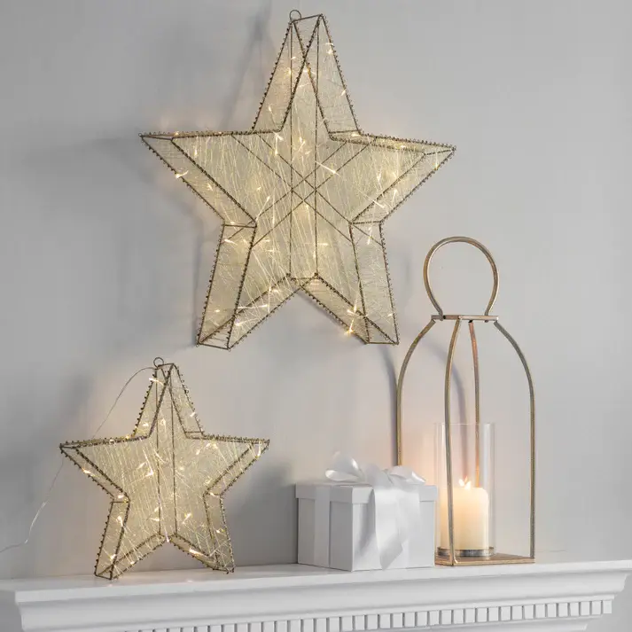 Large 30 Led Gold Star