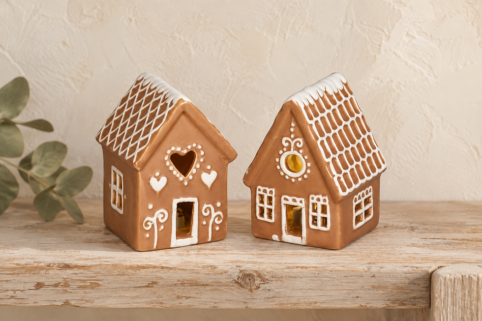 Set of 2 LED Ginger Bread Houses