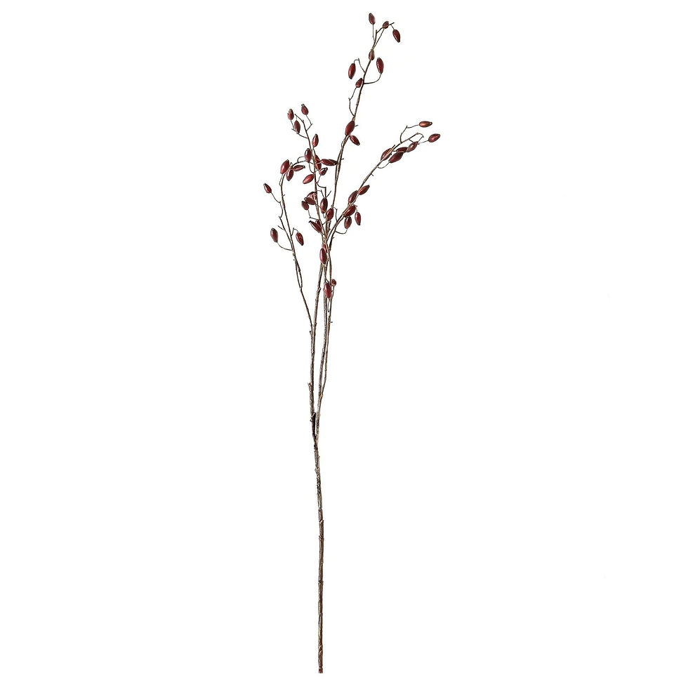 Thumbnail: Artificial Burgundy Rosehip Stem