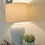 Thumbnail: Woven Ceramic Table Lamp With Linen Shade