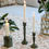 Thumbnail: Antique Green Candle Stick for Taper Candles