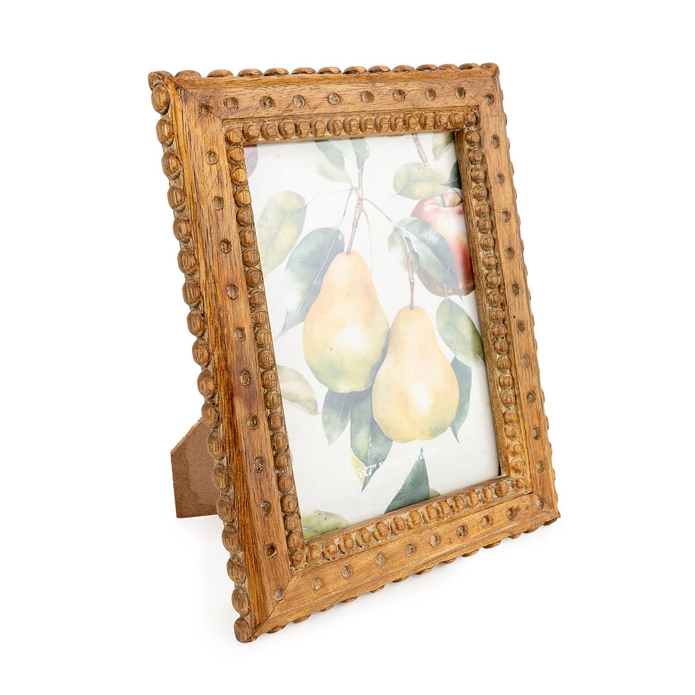 Mango Wood Debossed Design 5x7 Photo Frame