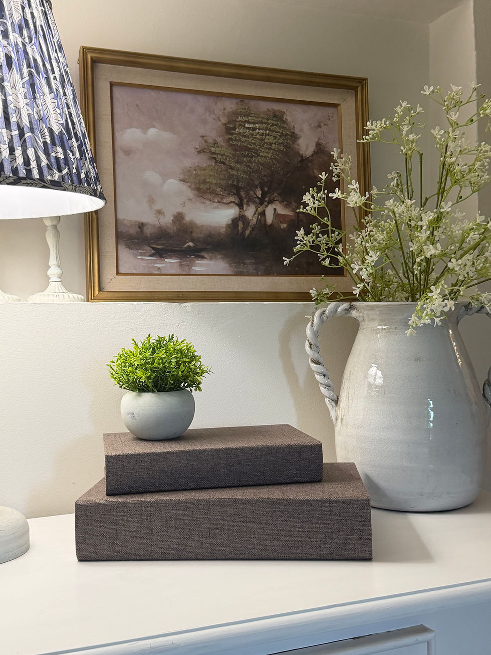 Set of 2 Mocha Woven Book Boxes