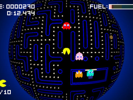 PAC MAN'S SKY: Travel through the universe full of planets in this mix of No Man's Sky and Pac-Man