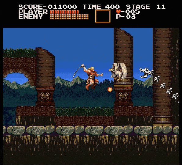 Excellent version of the original 1986 Castlevania for the Amiga 500.
