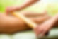 Close up of therapist hands massaging fe