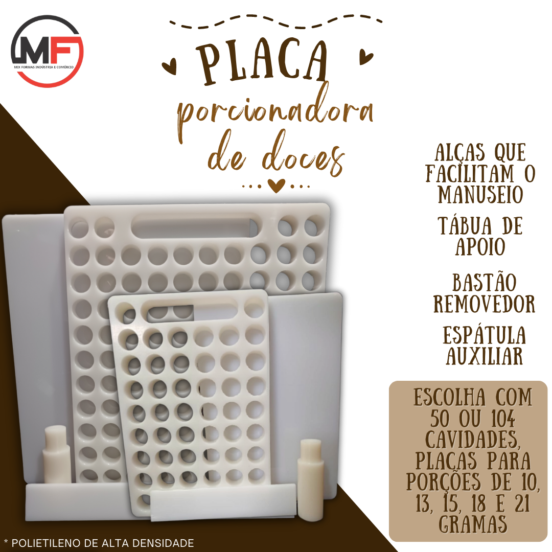 Placa Porcionadora de Doces - 104 Furos