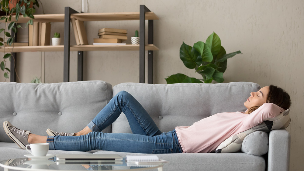 Patient Lying In Couch Under Hypnotherapy