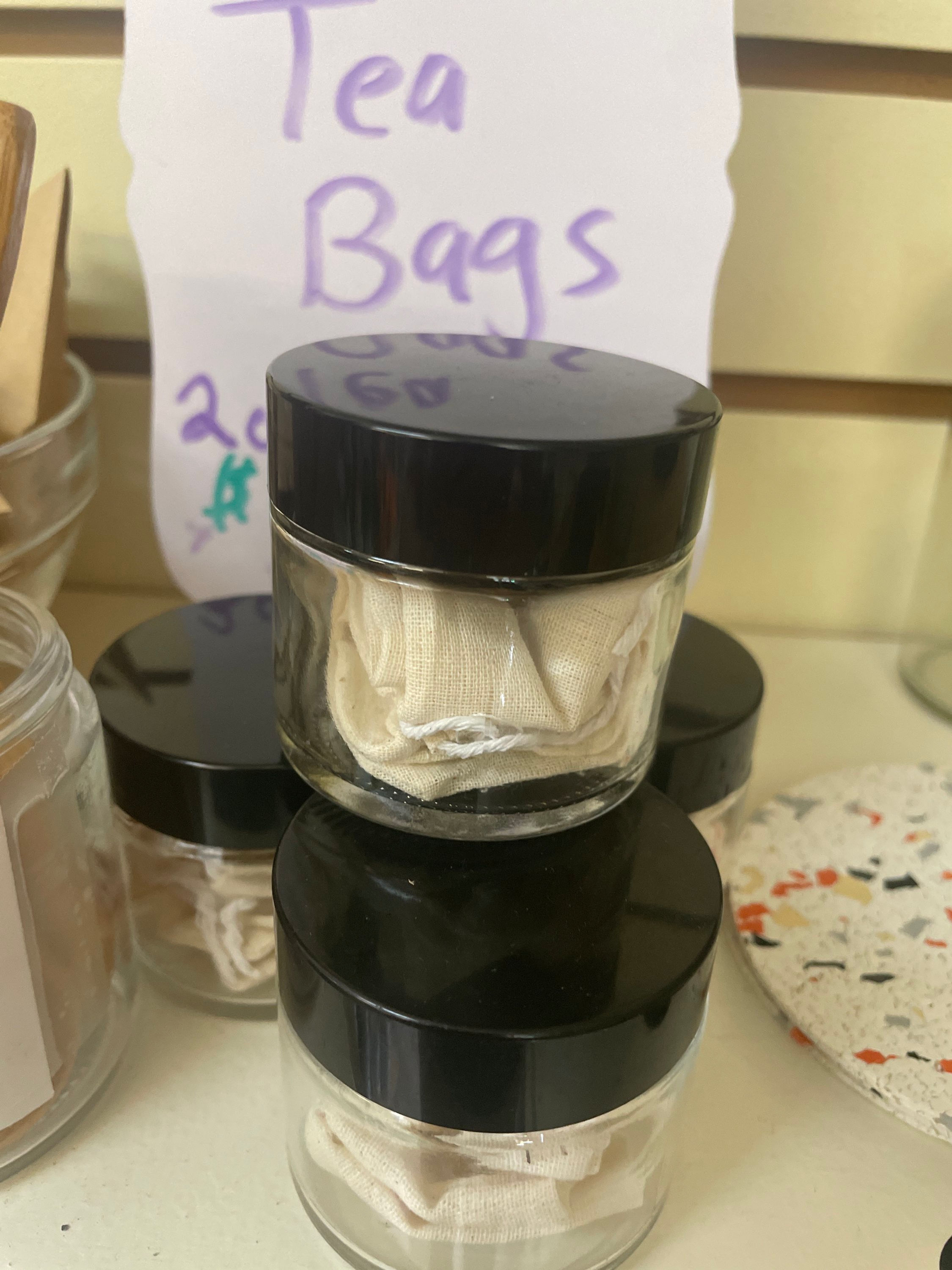 2 ct Reusable Tea Bags Jar 