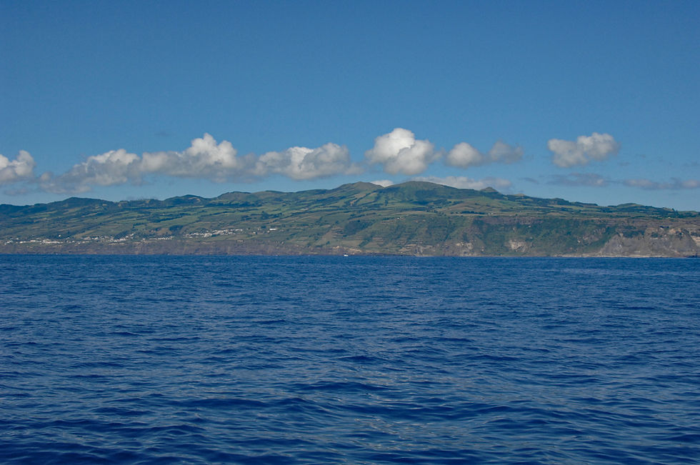 Whale watching - Sao Miguel from the sea