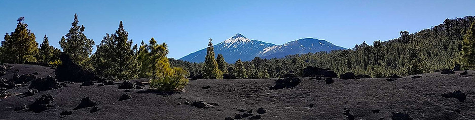 Walking in Tenerife - view over Teide volcano