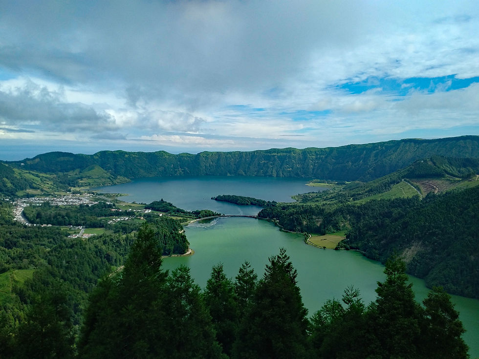 Sete Cidades - view from the top ot Monte Palace hotel