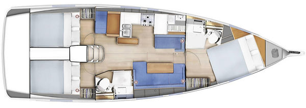 Sun Odyssey 410 Layout