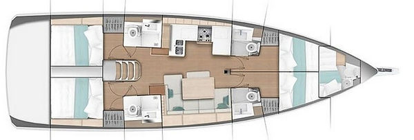 Sun Odyssey 490 - Layout