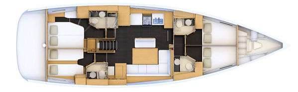 Jeanneau 54-Layout-4 cabins