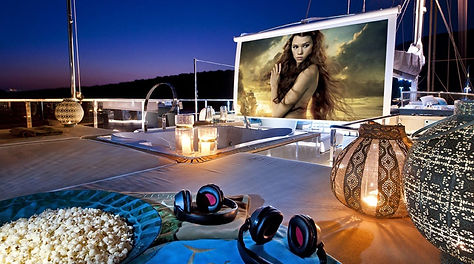 Luxury Yacht Charter - High Deluxe Yacht - Open Air Cinema