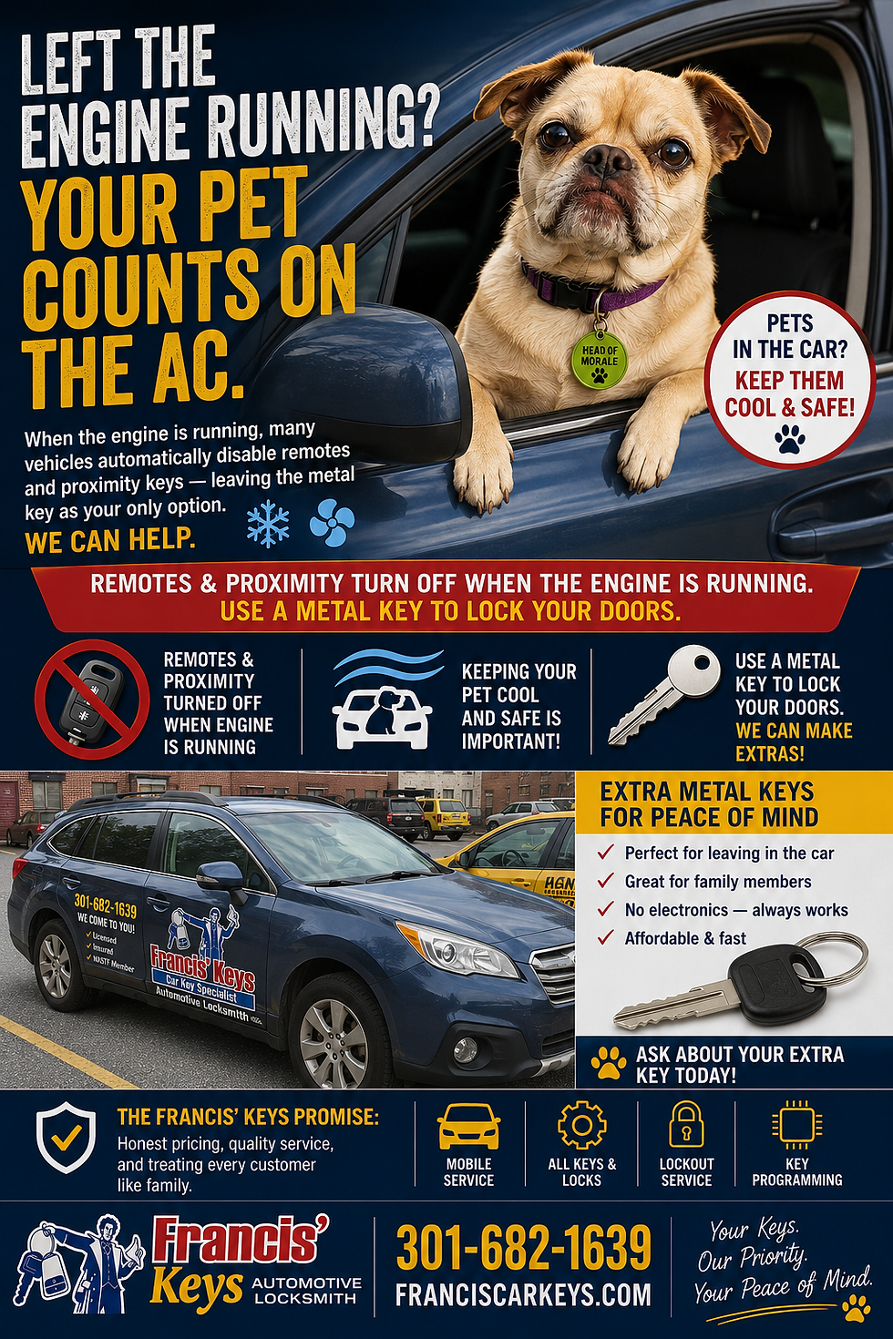 Leaving Your Dog in the Car With the Air Conditioning On? Don't Forget About the Mechanical Key.
