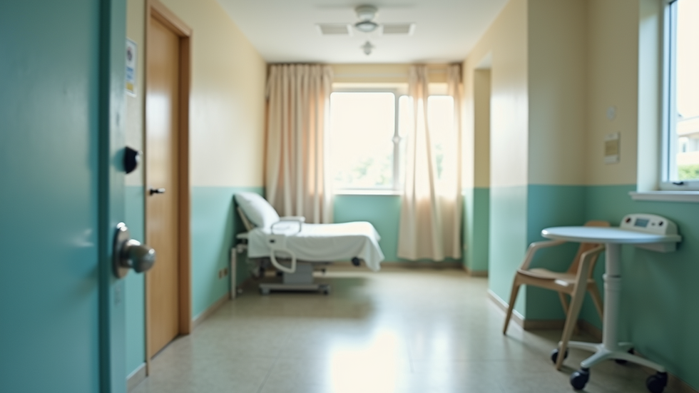 Eye-level view of a midwifery clinic with welcoming decor