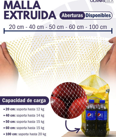 MALLA PLASTICA PARA FUTAS Y VERDURAS Y PROMOCIONALES