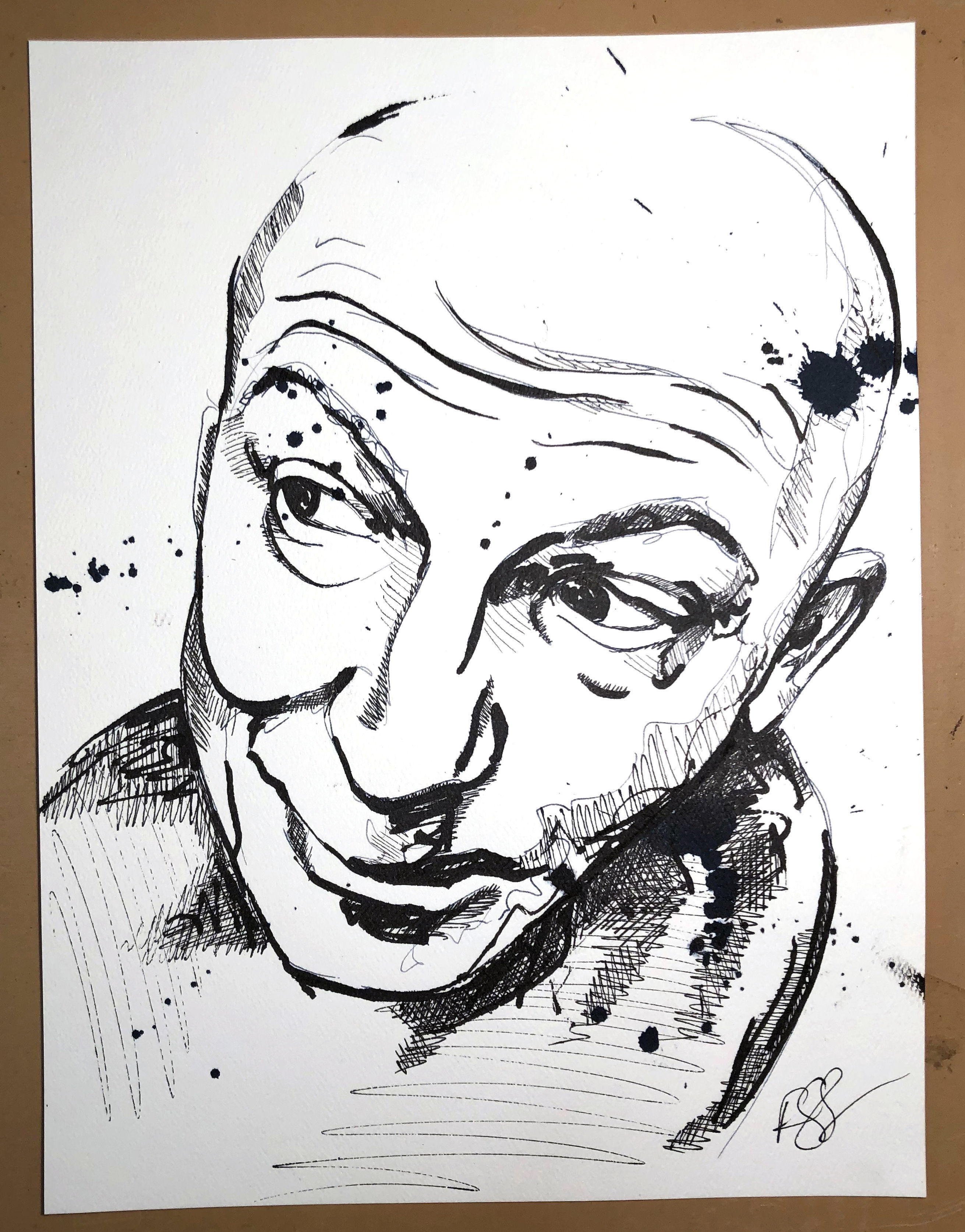 Commission a B&W Drawing of 1 person